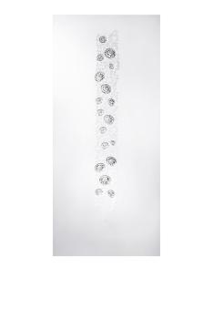 Bouquet interior panel in clear crystal, satin finish glass, large size - Lalique